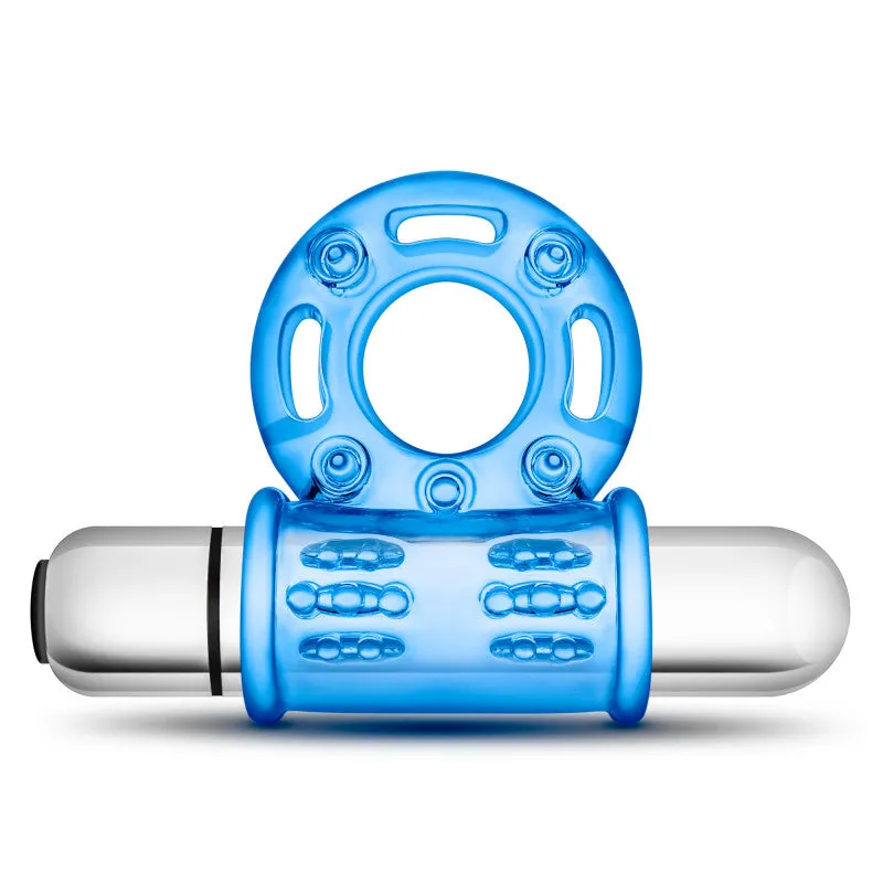 10 Function Vibrating Ring - Blue