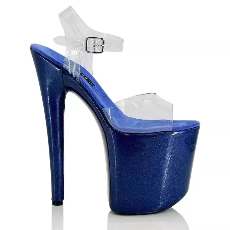 20cm super high heels sandals sexy and fashionable runway steel tube dance shoes
