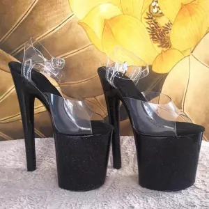 20cm super high heels sandals sexy and fashionable runway steel tube dance shoes