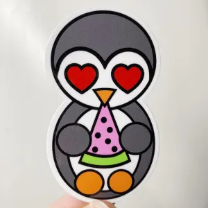 3" Foodie Watermelon Penguin Vinyl Sticker