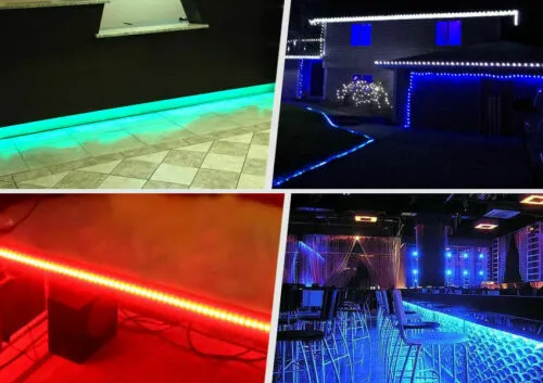 5M RGB 3528 5050 Waterproof LED Strip Light SMD 44 IR Remote 12V Power Full Kit