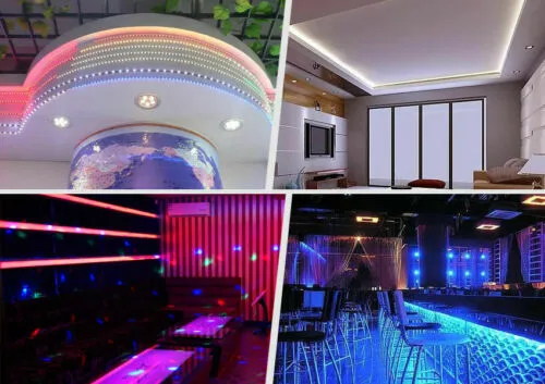 5M RGB 3528 5050 Waterproof LED Strip Light SMD 44 IR Remote 12V Power Full Kit