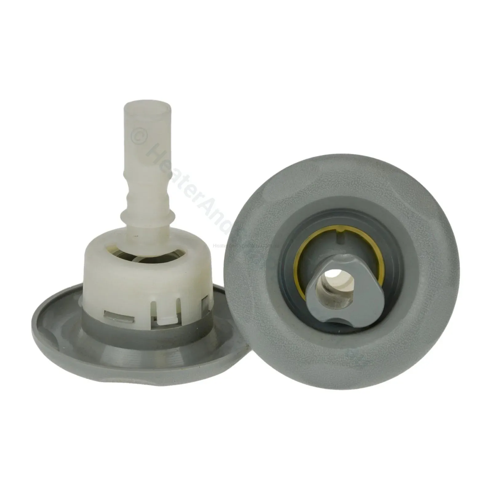 90mm Pentair Luxury Cyclone Spa Jet - Gray - Roto - Scallops