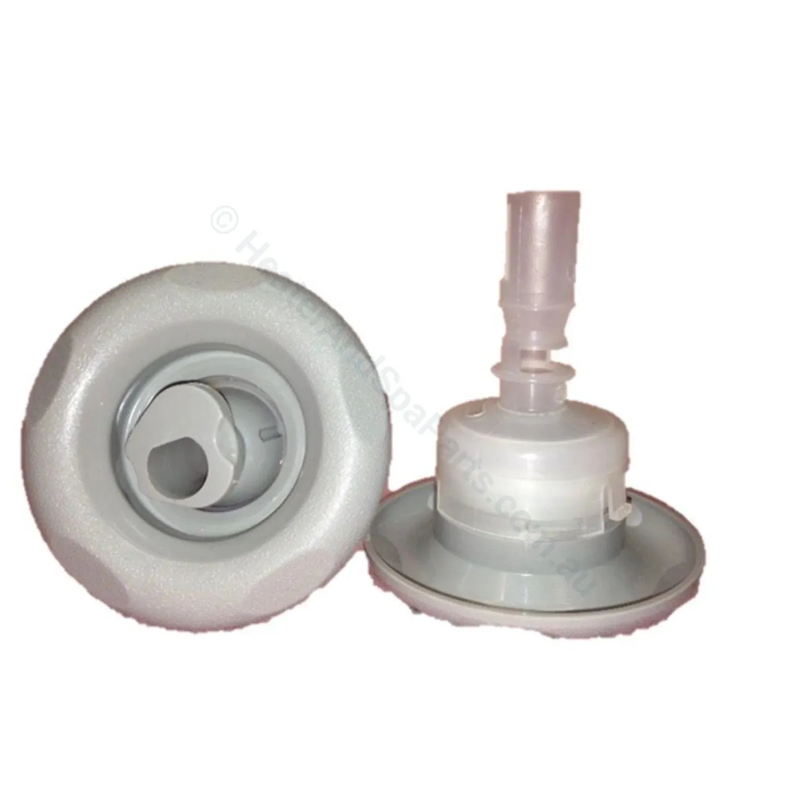 90mm Pentair Luxury Cyclone Spa Jet - Gray - Roto - Scallops