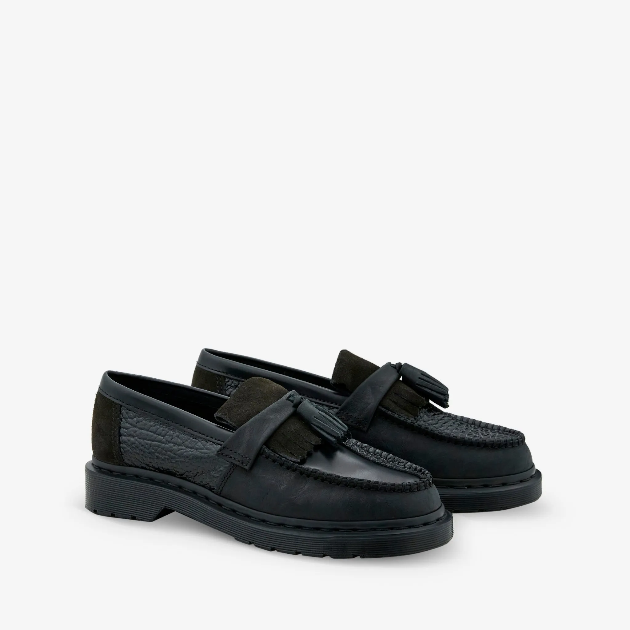 Adrian Tassel Loafer Black Polished Smooth | Black Extreme