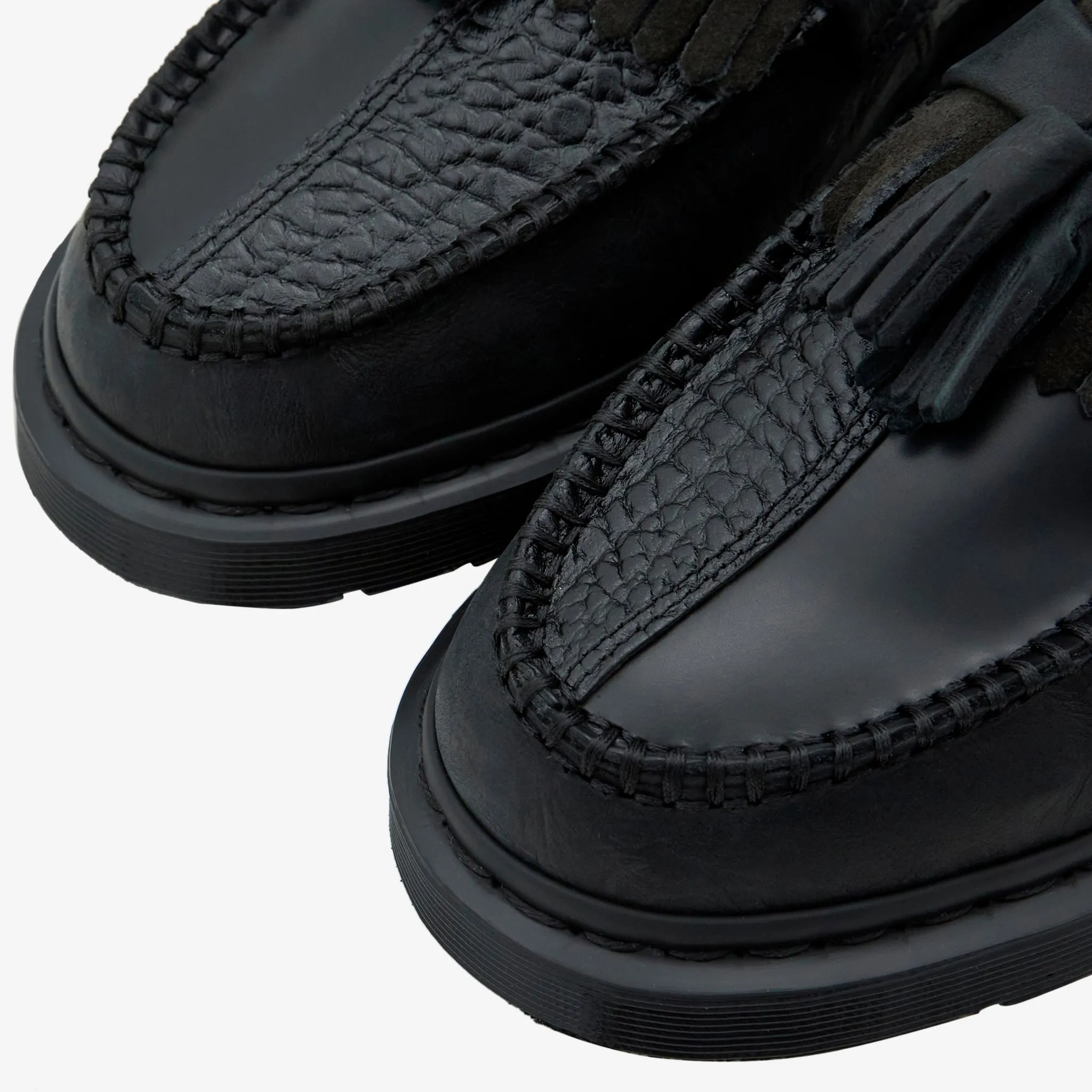 Adrian Tassel Loafer Black Polished Smooth | Black Extreme