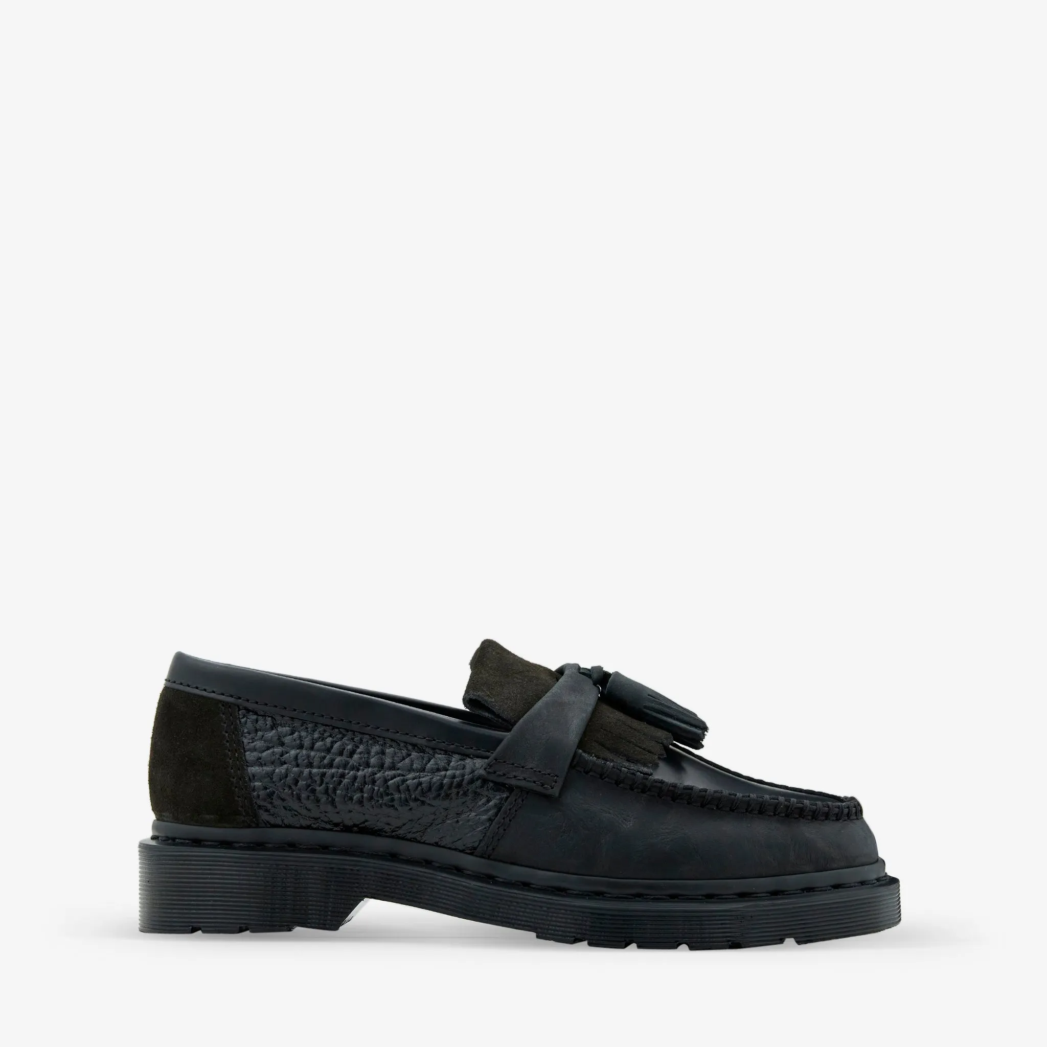 Adrian Tassel Loafer Black Polished Smooth | Black Extreme