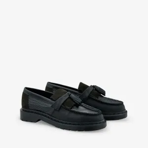 Adrian Tassel Loafer Black Polished Smooth | Black Extreme