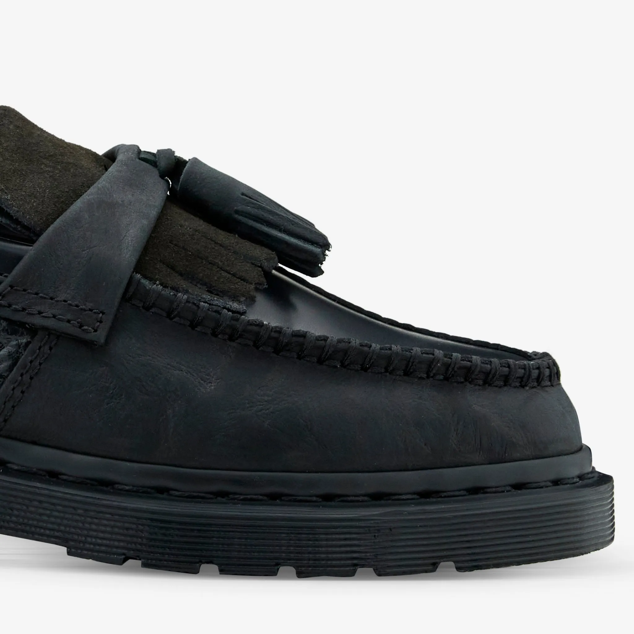 Adrian Tassel Loafer Black Polished Smooth | Black Extreme