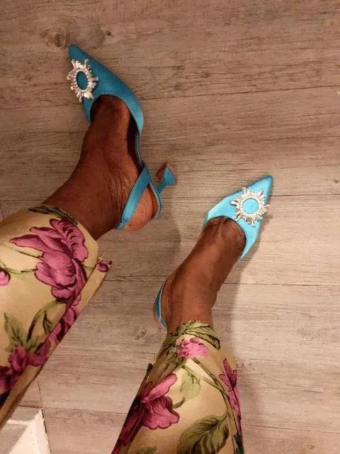 Amy Luxury Brooch Heels
