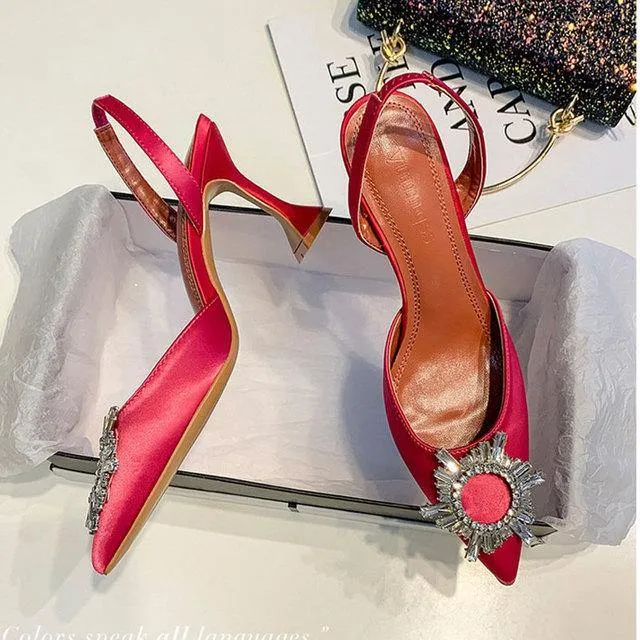 Amy Luxury Brooch Heels