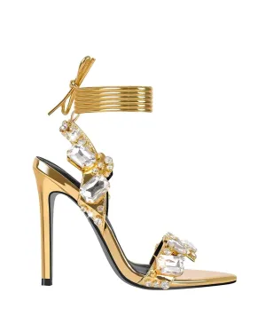 Até- Gold & Crystal adorned heels.