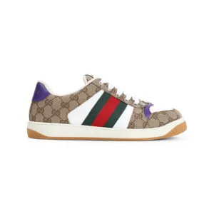Beige Ebony Textile Gg Supreme Screener Sneakers