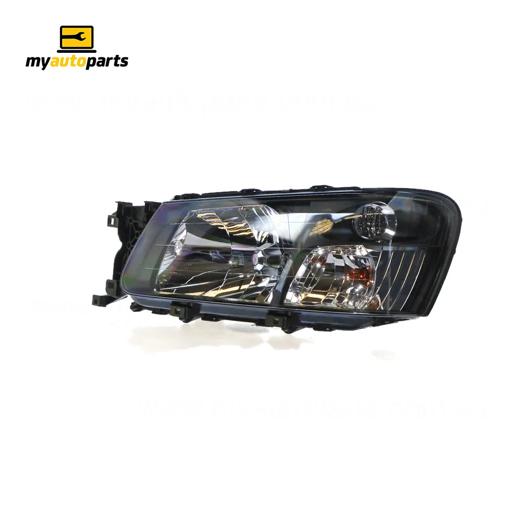 Black Head Lamp Passenger Side Genuine suits Subaru Forester SG 2002 to 2005