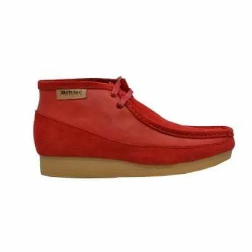 British Walkers New Castle Men's Red Suede and Leather Ankle Boots