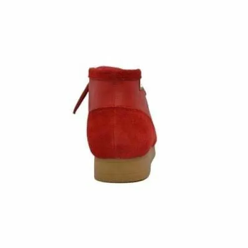 British Walkers New Castle Men's Red Suede and Leather Ankle Boots