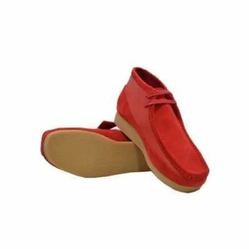British Walkers New Castle Men's Red Suede and Leather Ankle Boots