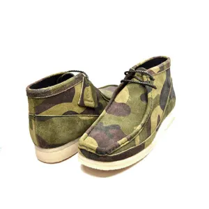 British Walkers Walker 100 Men's Green Camo Leather and Suede High Tops Ankle Boots