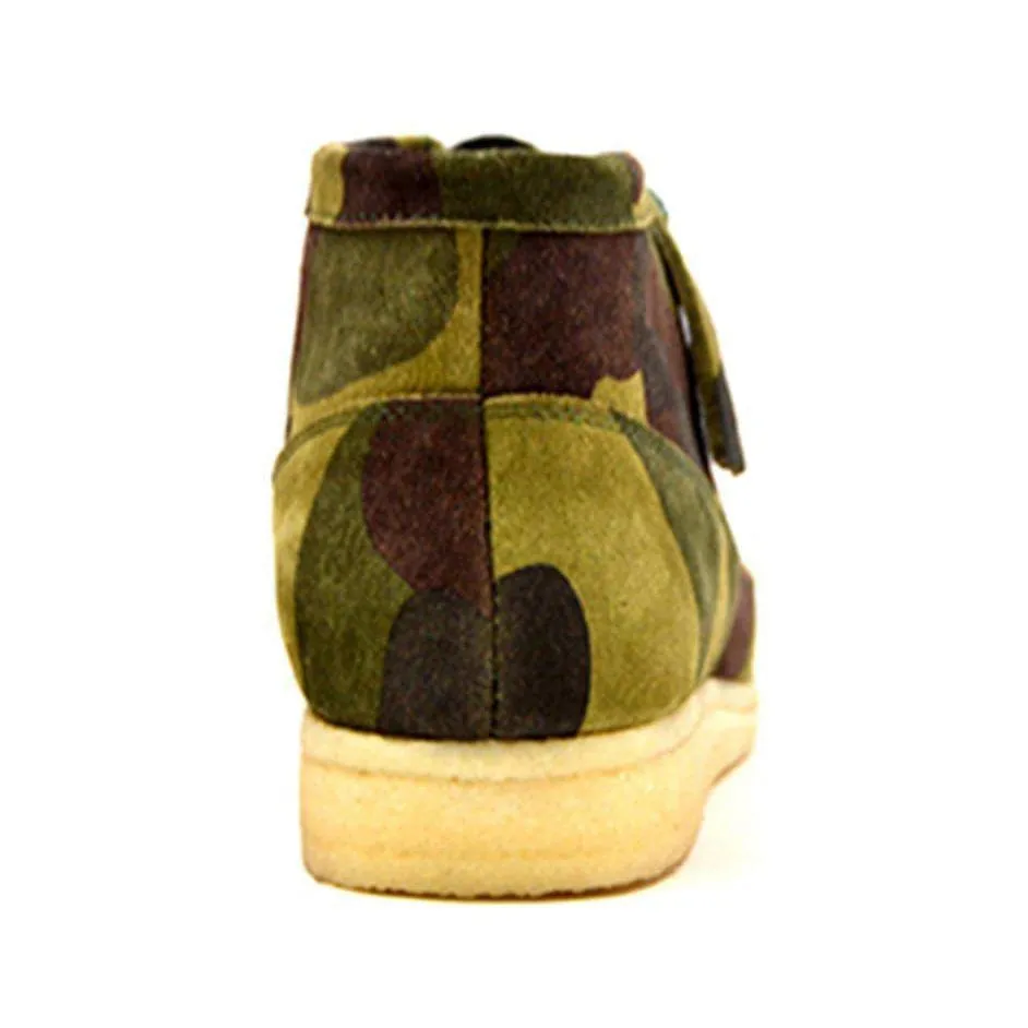 British Walkers Walker 100 Men's Green Camo Leather and Suede High Tops Ankle Boots