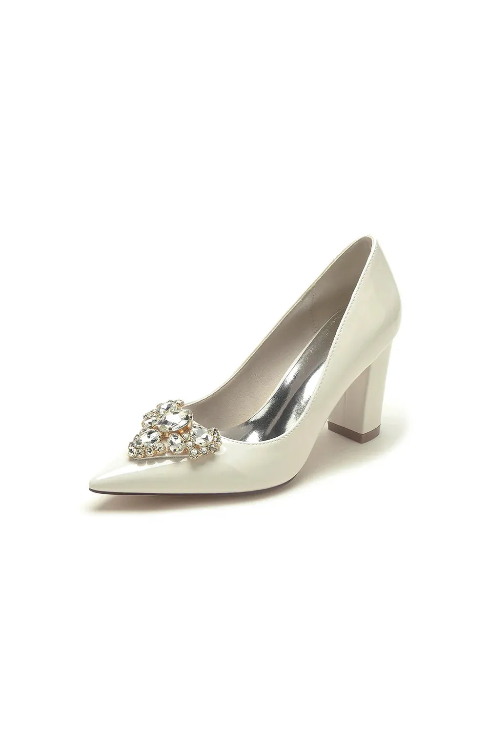 Burgundy High Heels with Gemstone-Adorned Golden Buckle