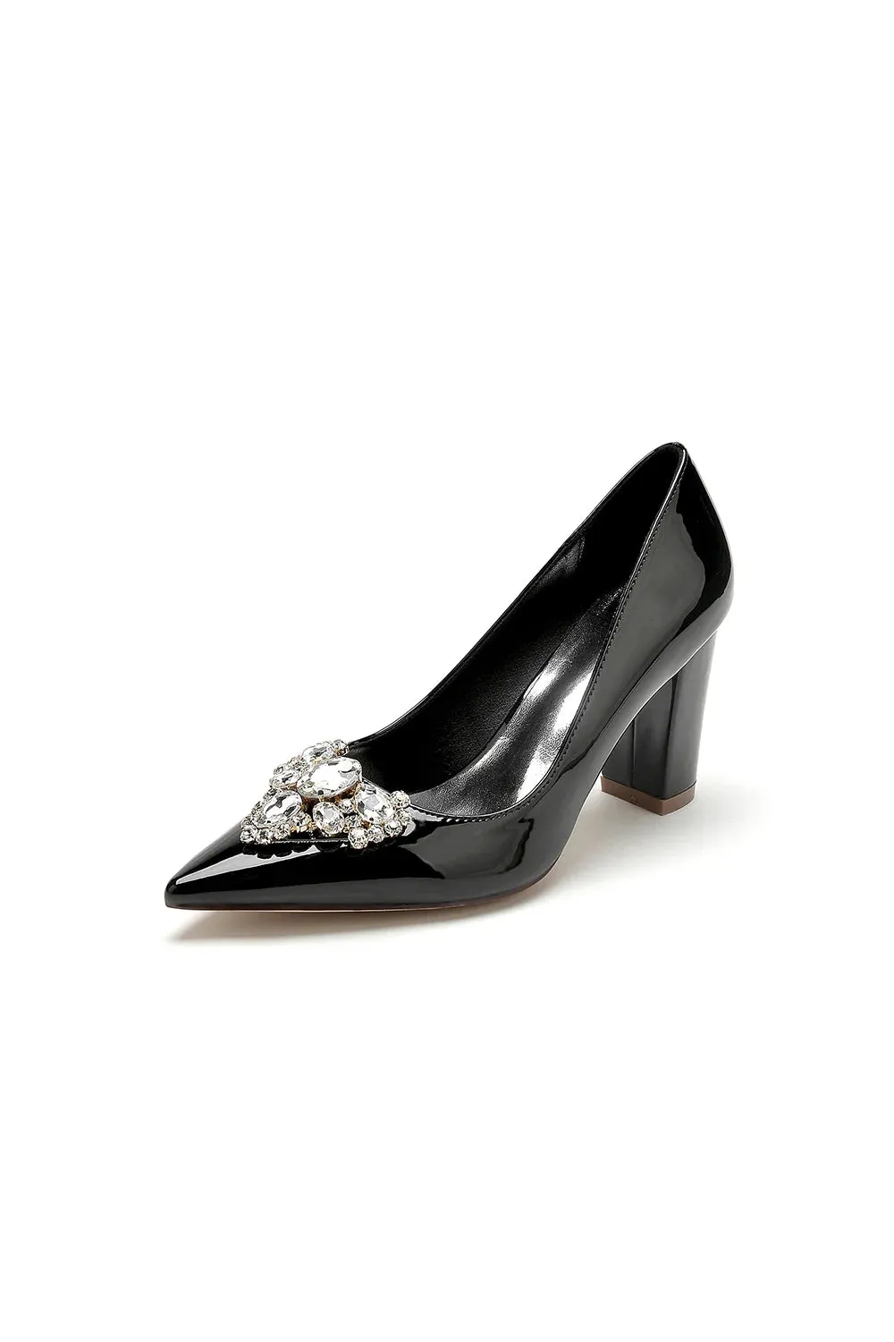 Burgundy High Heels with Gemstone-Adorned Golden Buckle