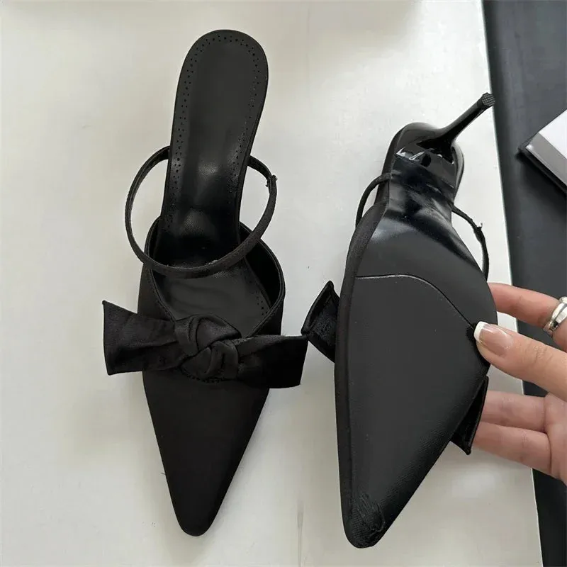 Butterfly-knot Thin High Heels Women Pumps