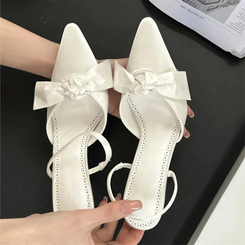 Butterfly-knot Thin High Heels Women Pumps