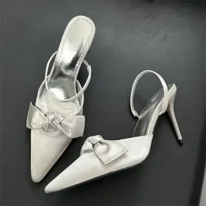 Butterfly-knot Thin High Heels Women Pumps