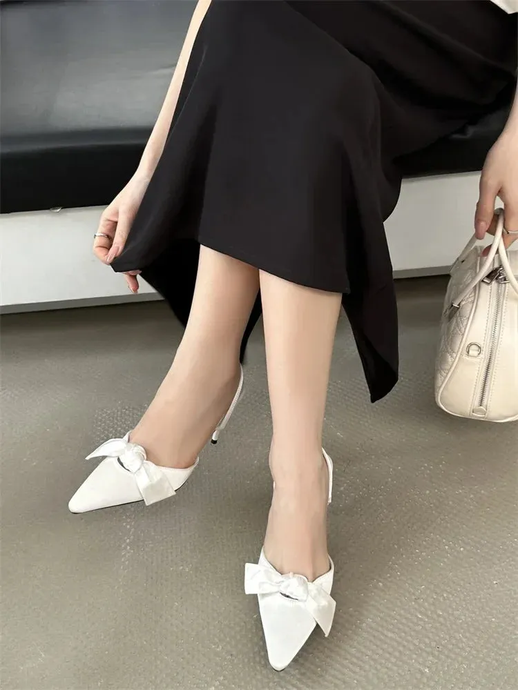 Butterfly-knot Thin High Heels Women Pumps