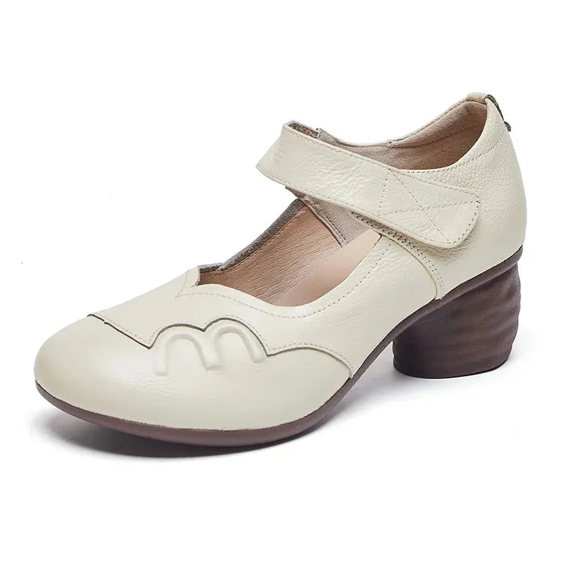 Cerise - Comfortable low-heeled Flower Sandals