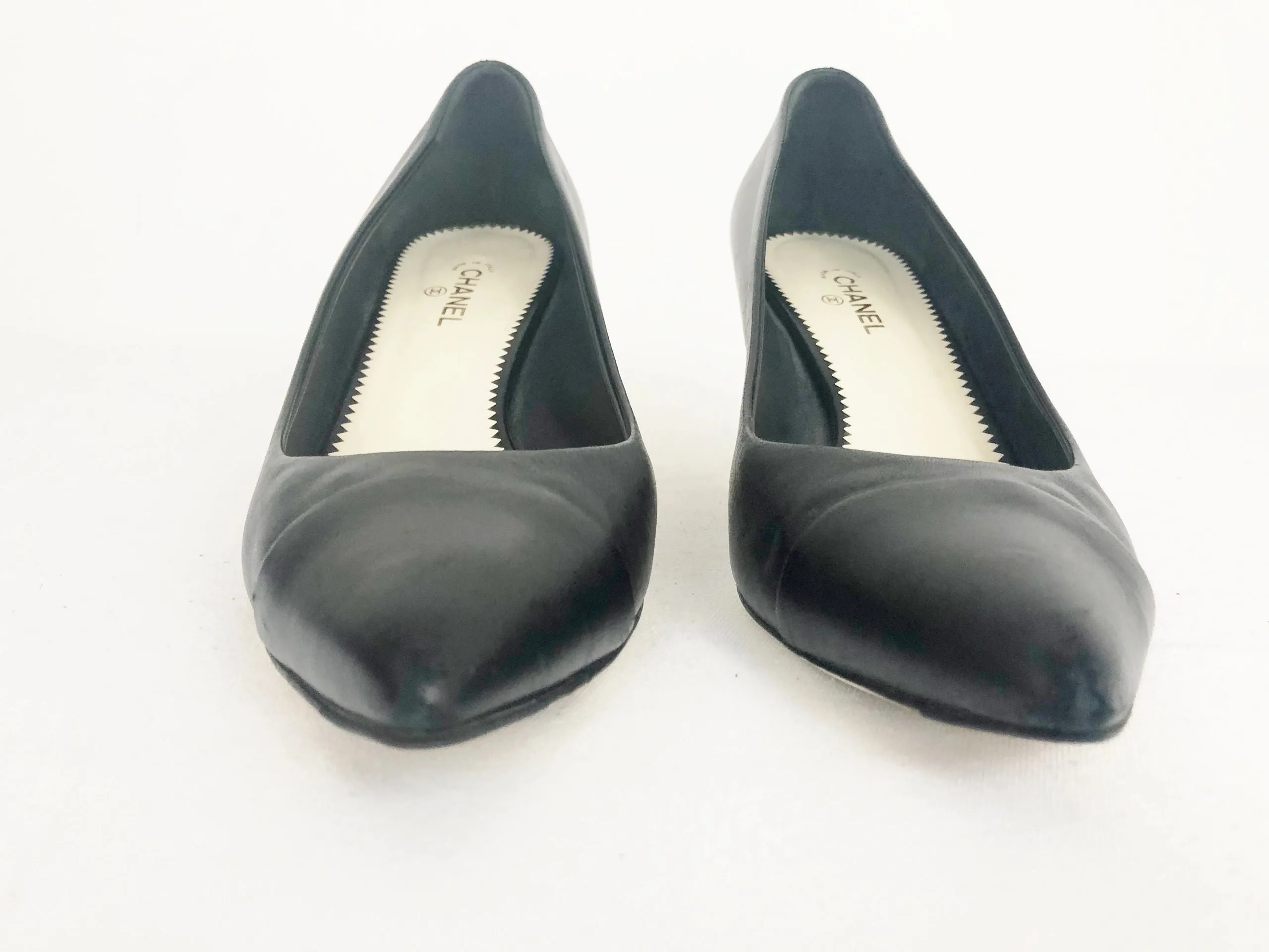 Chanel Leather Cc Pumps Size 41 It (11 Us)
