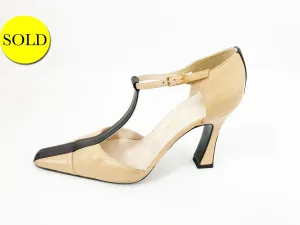 Chanel T-Strap Pump Size 39.5 It (9.5 Us)