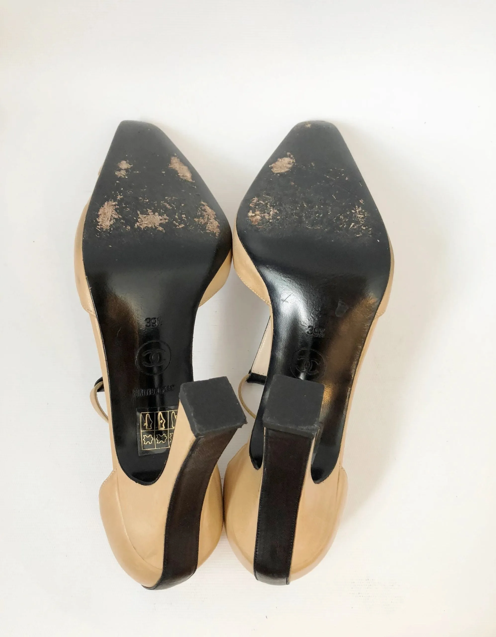 Chanel T-Strap Pump Size 39.5 It (9.5 Us)