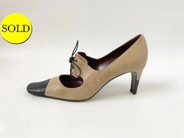 Chanel Vintage Cap-Toe Pump Size 38 It (8 Us)