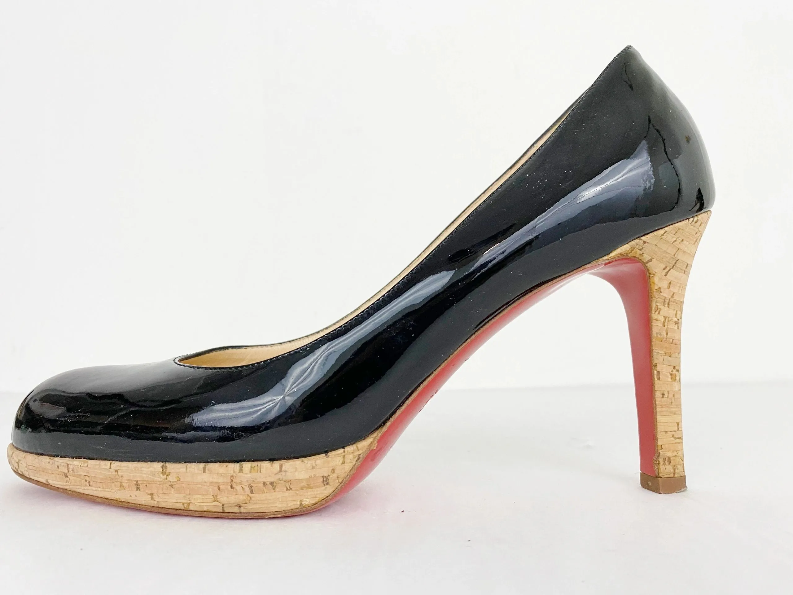 Christian Louboutin Cork Heel Pump Size 39 It (9 Us)