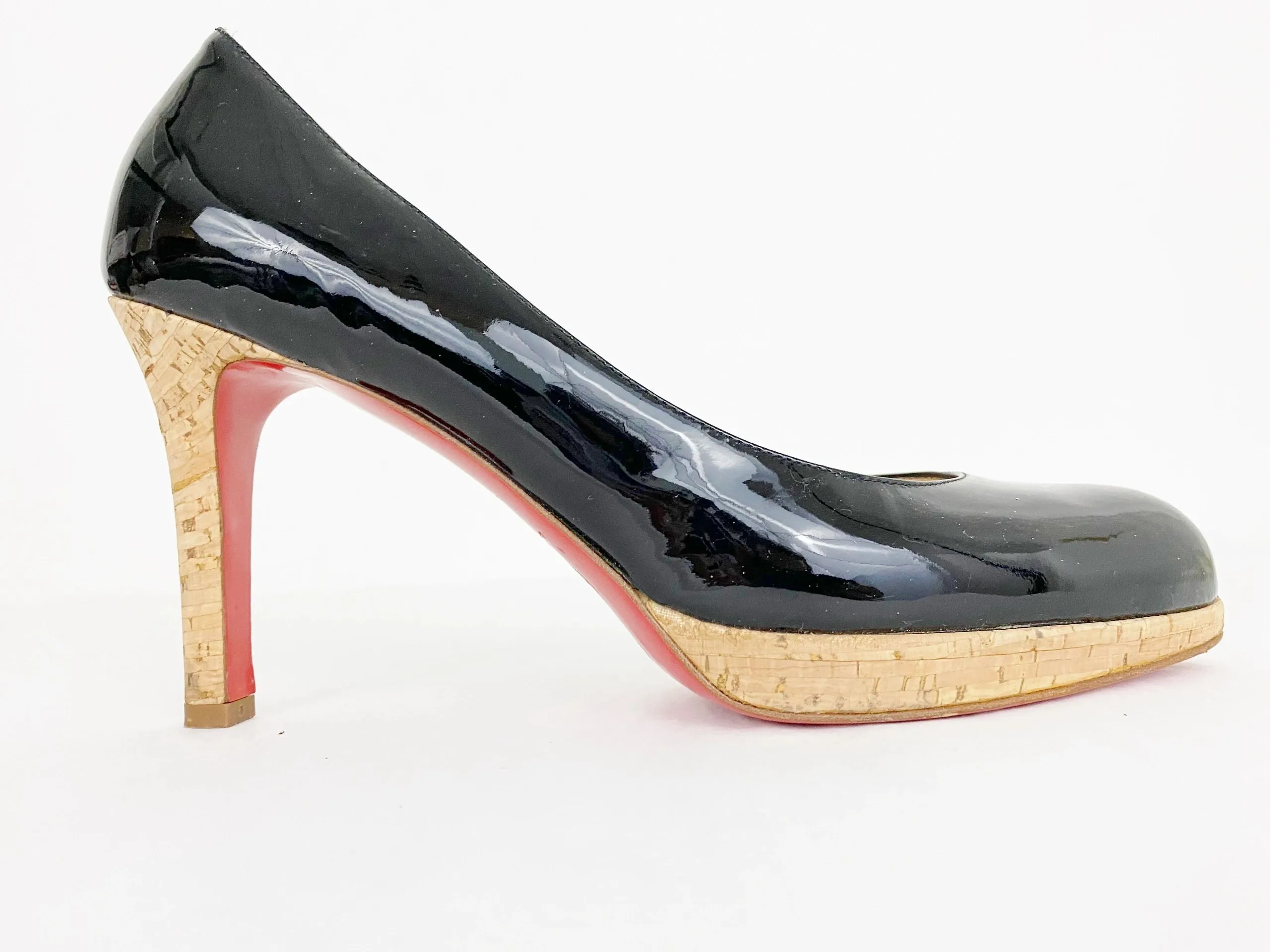 Christian Louboutin Cork Heel Pump Size 39 It (9 Us)