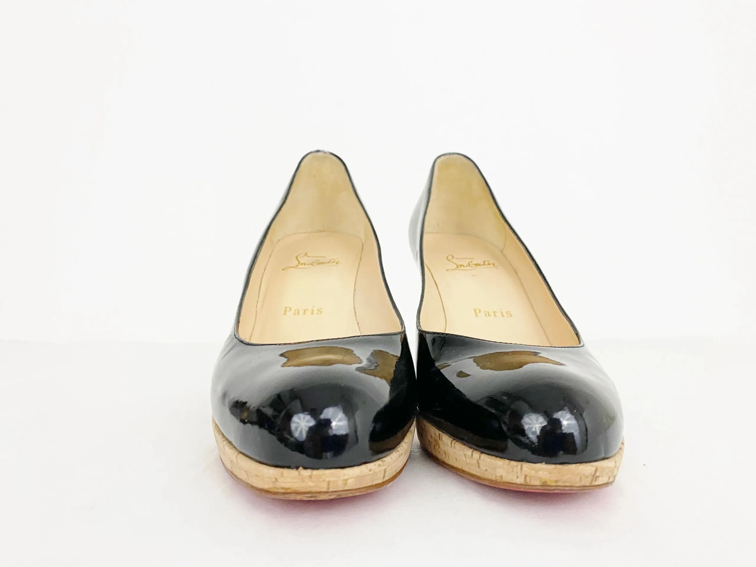 Christian Louboutin Cork Heel Pump Size 39 It (9 Us)