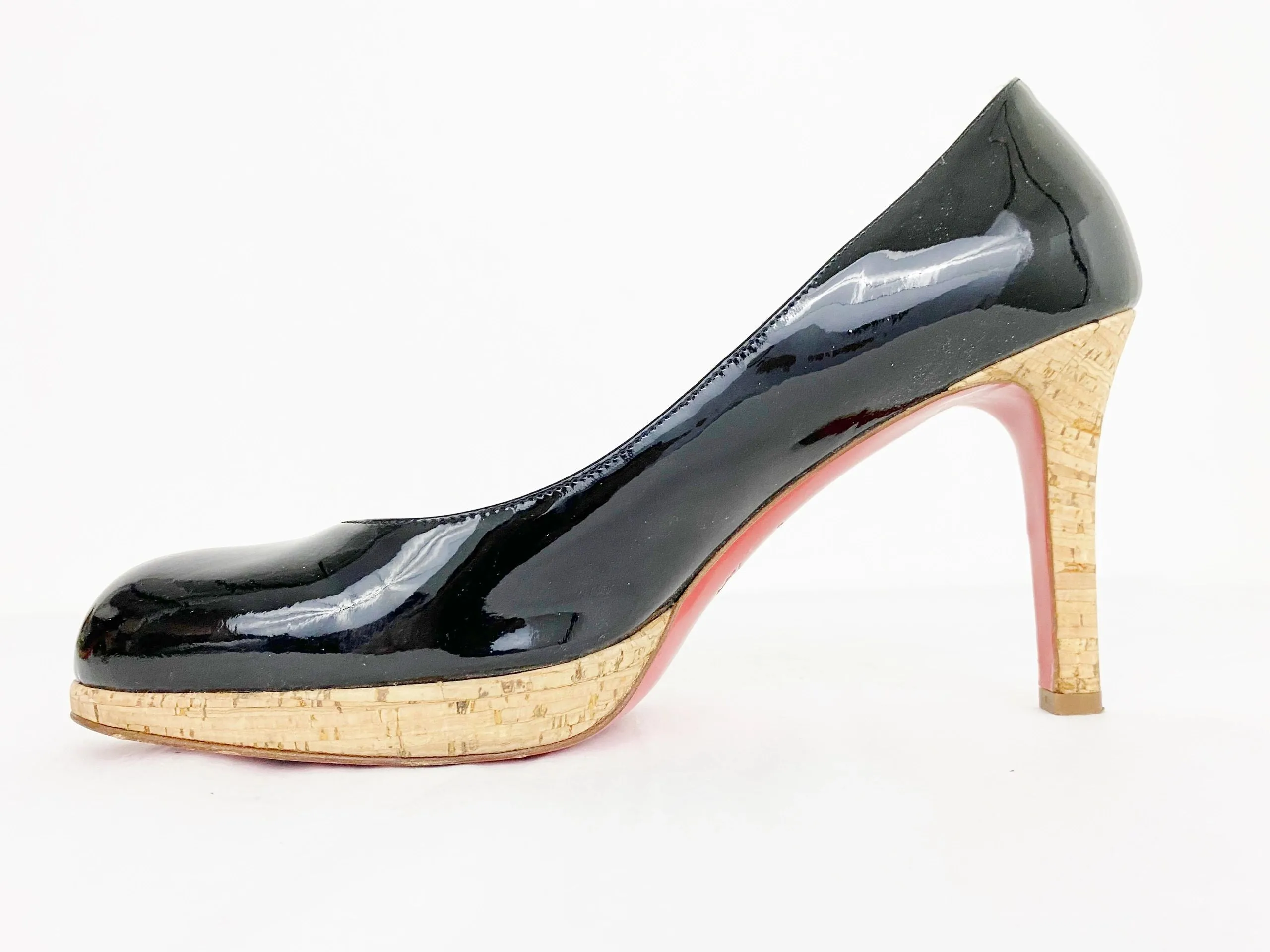 Christian Louboutin Cork Heel Pump Size 39 It (9 Us)