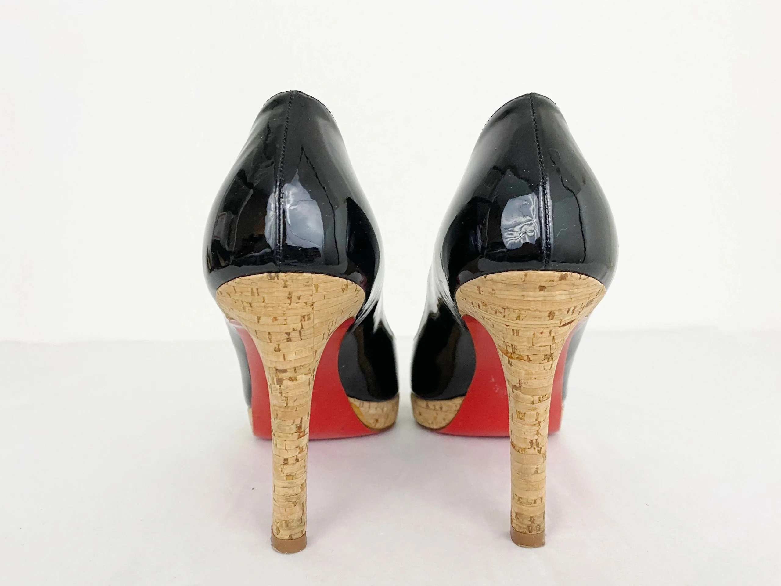 Christian Louboutin Cork Heel Pump Size 39 It (9 Us)