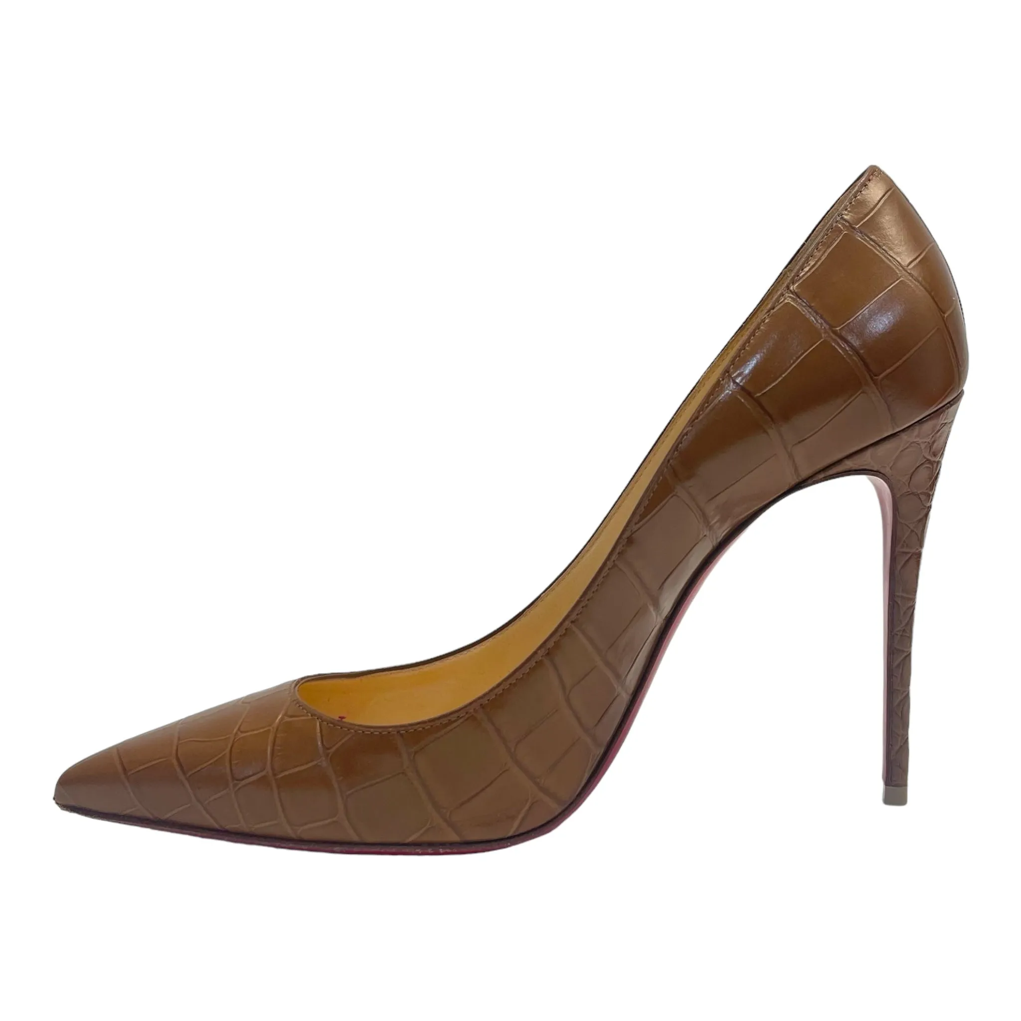 Christian Louboutin Kate Alligator Embossed Pumps Size EU 38