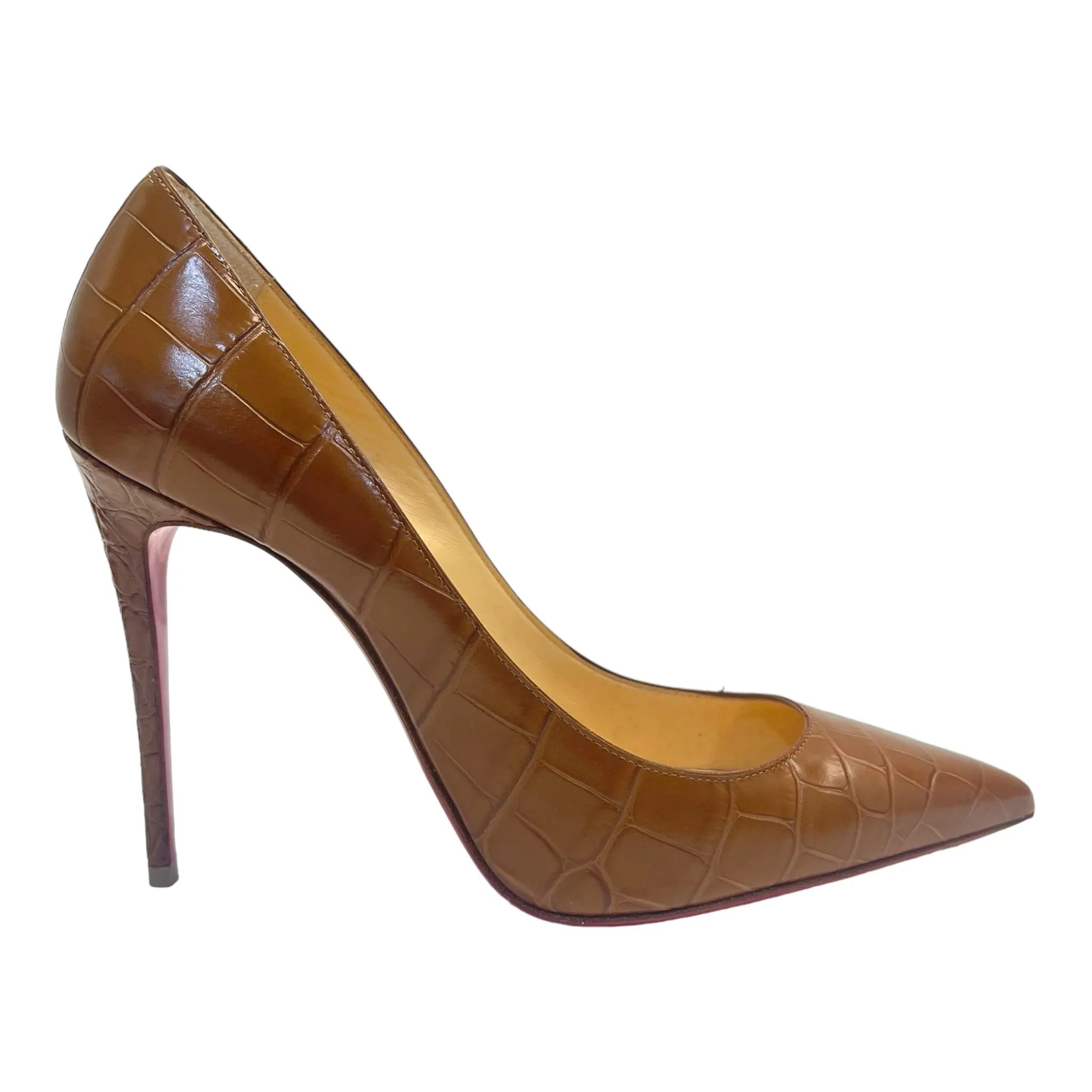 Christian Louboutin Kate Alligator Embossed Pumps Size EU 38