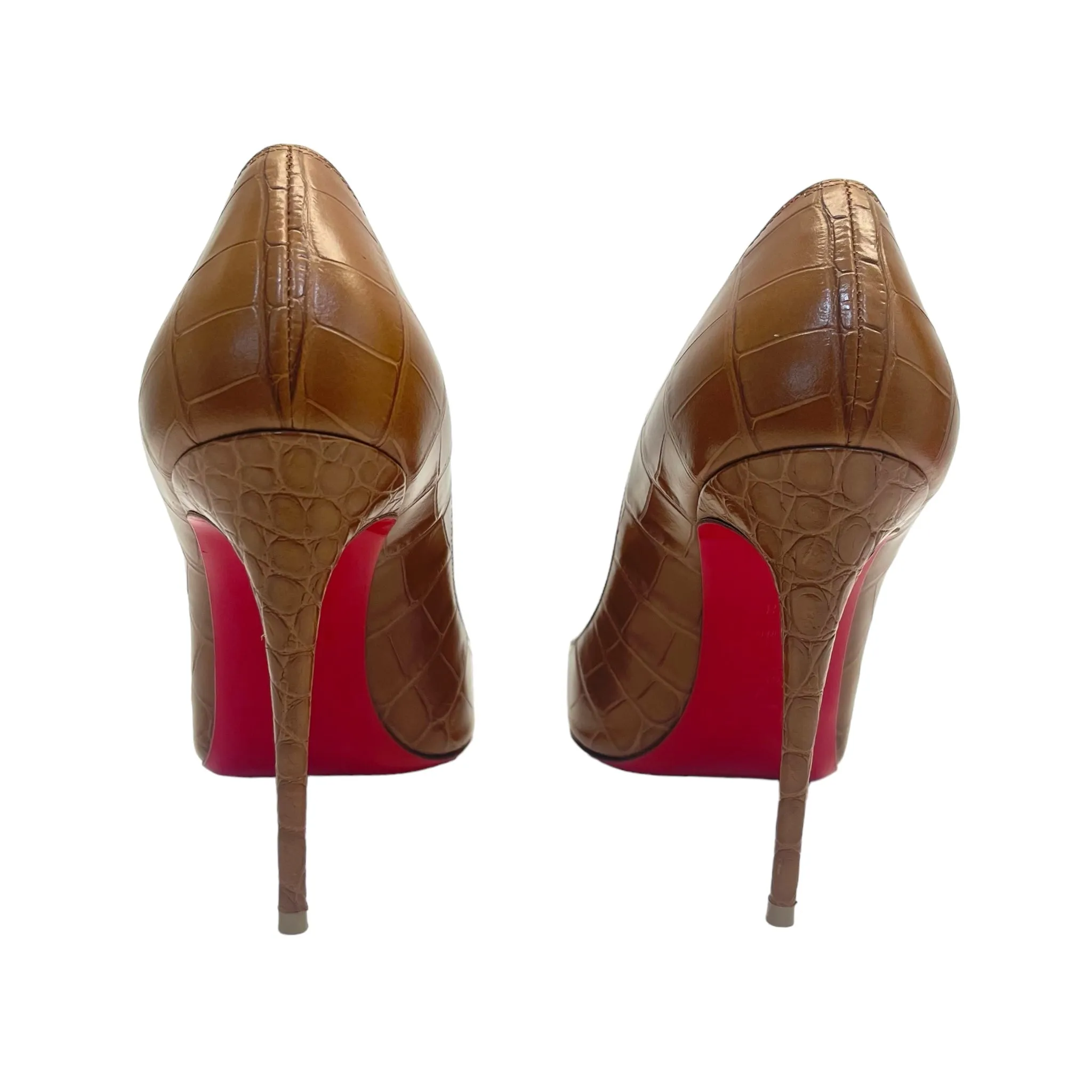 Christian Louboutin Kate Alligator Embossed Pumps Size EU 38