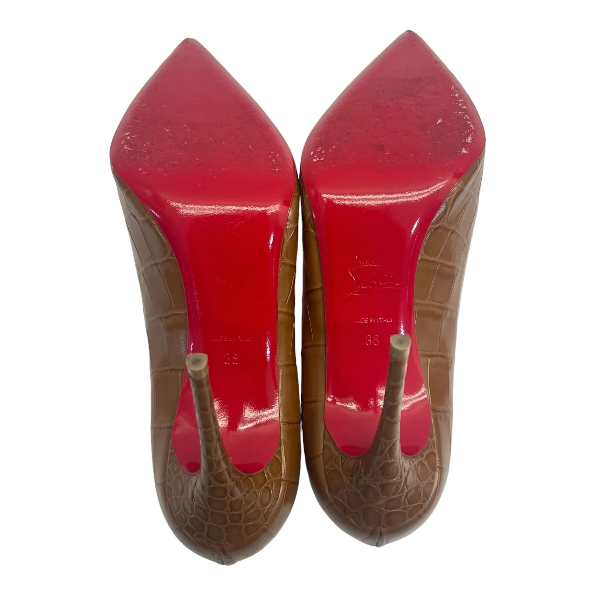 Christian Louboutin Kate Alligator Embossed Pumps Size EU 38
