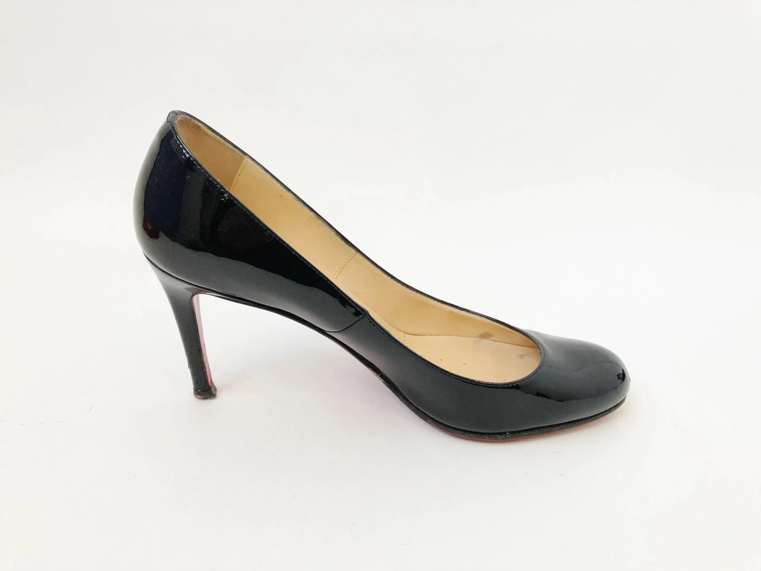 Christian Louboutin Patent Leather Simple Pump Size 37.5 It (7.5 Us)