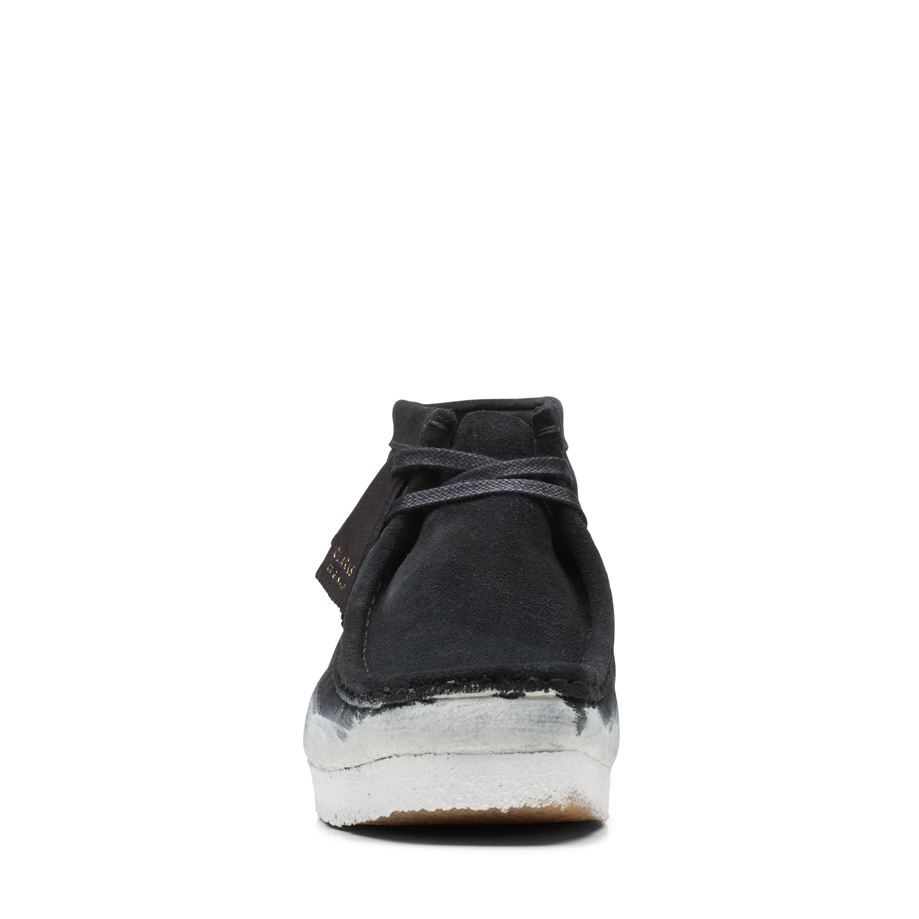 Clarks Mens Wallabee Boots Black/White
