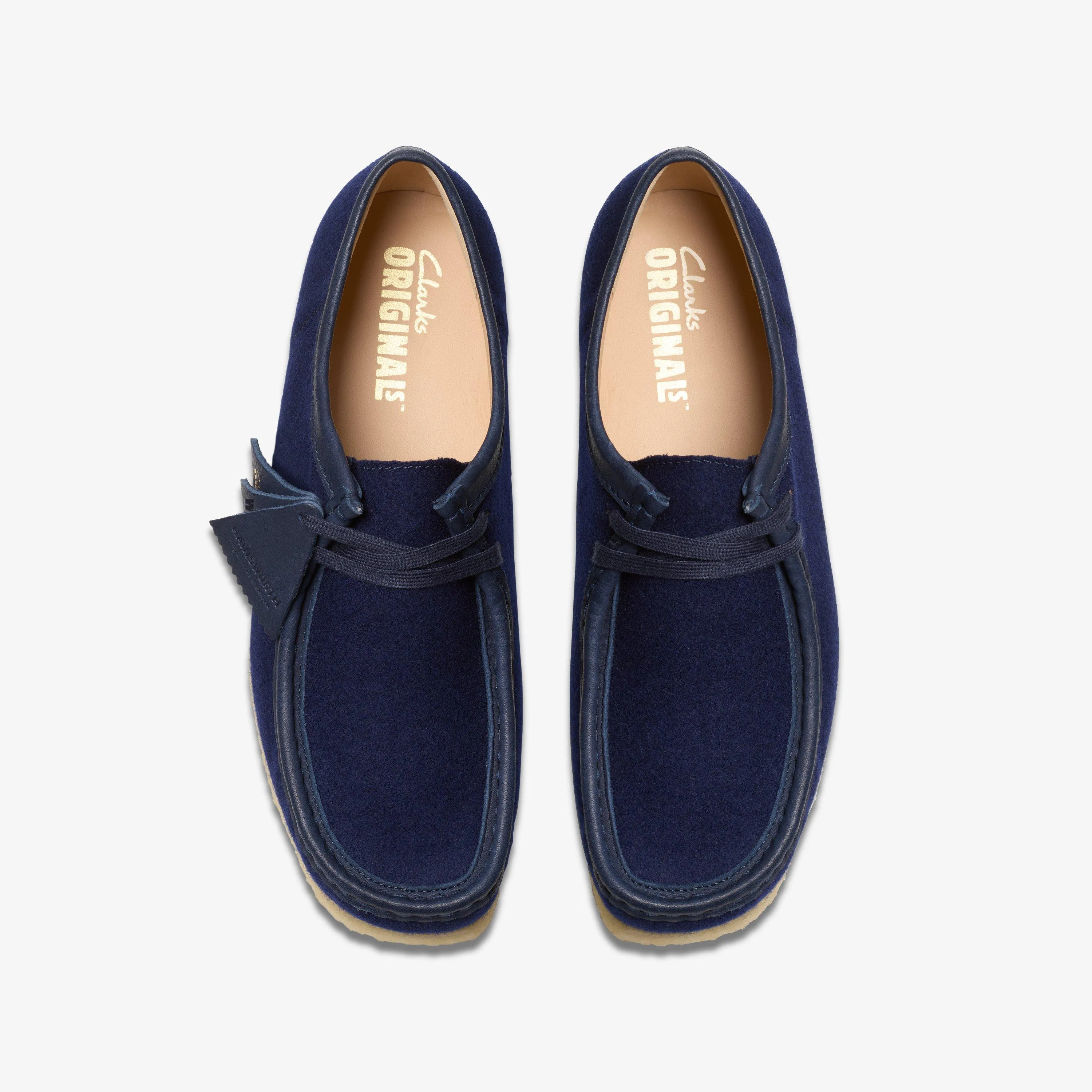 Clarks Men's Wallabee Navy Wool 26178225