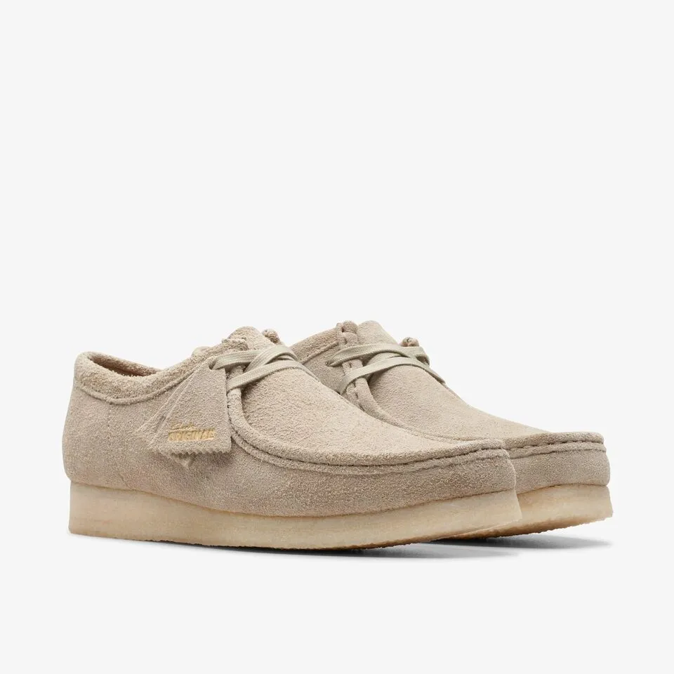 Clarks Men's Wallabee Pale Grey Suede 26175711