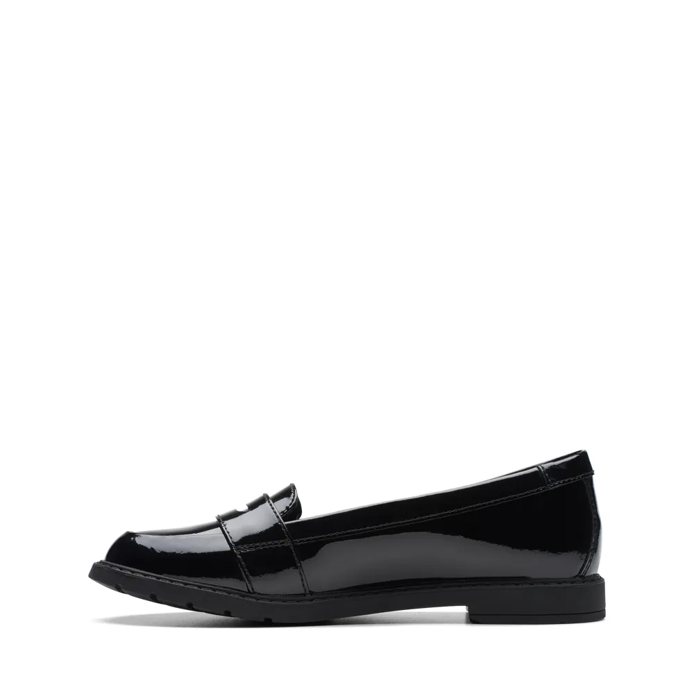Clarks - ScalaLoafer K. - Black Patent - School Shoes