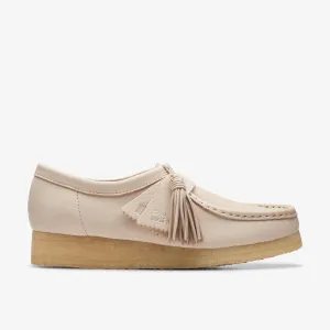 Clarks Women Wallabee Beige Leather 26175773