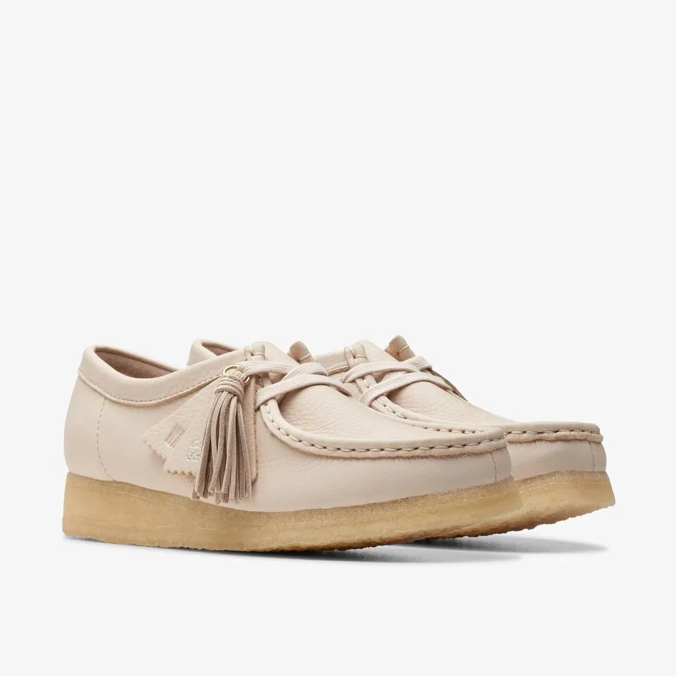 Clarks Women Wallabee Beige Leather 26175773